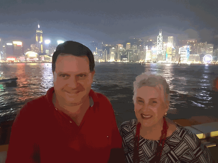 Alan and Ros in Hong Kong