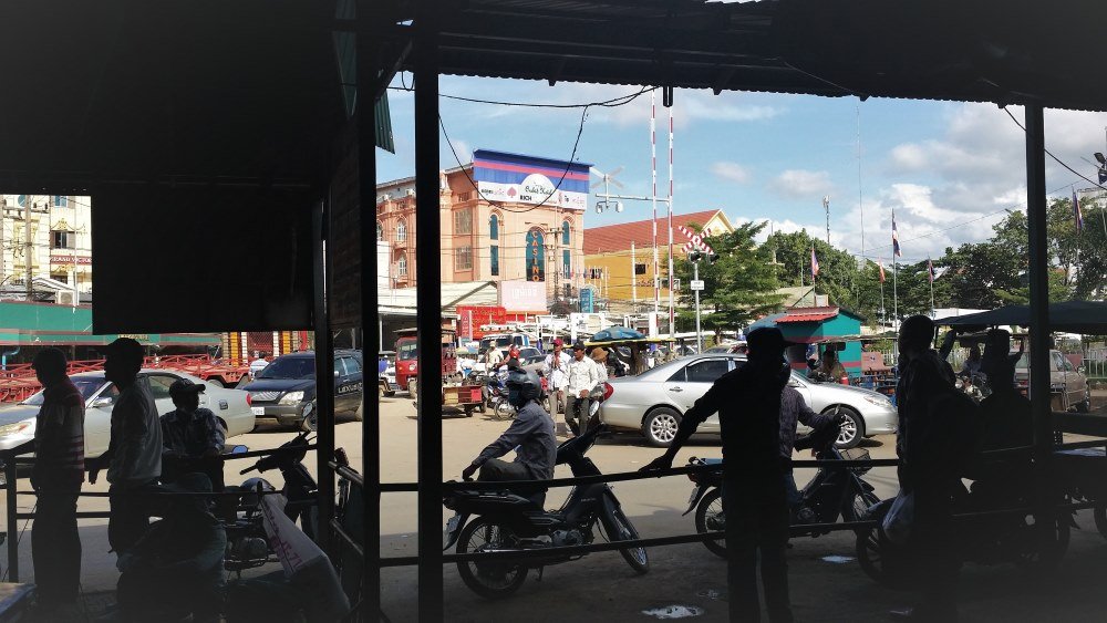 Cambodia border at Poi Pet Bus stop