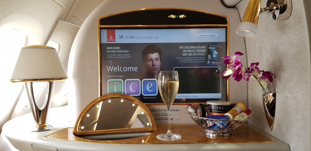 Inside Emirates First Class Cabin