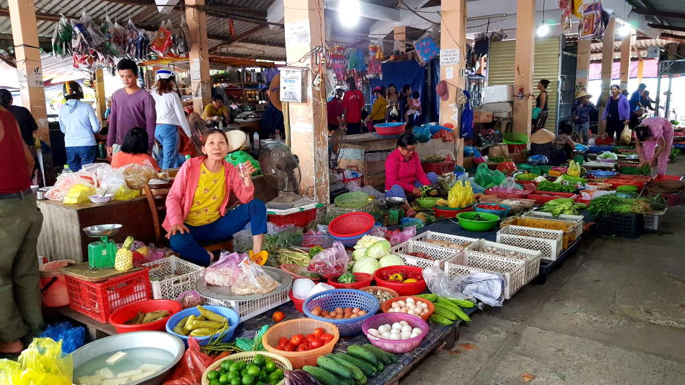 Market An Bang Village Vietnam