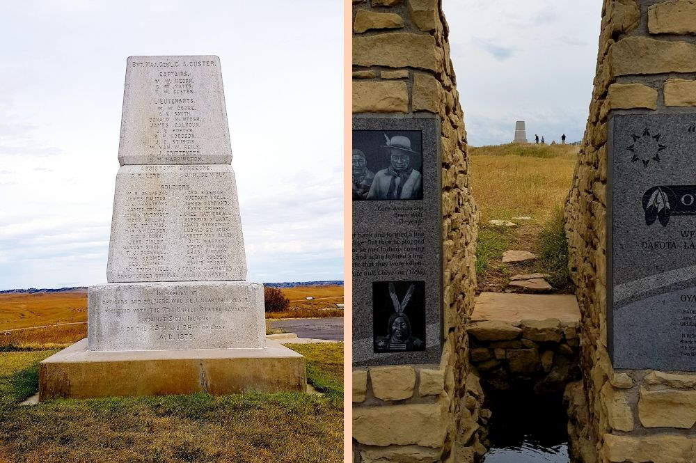 View from the 7th Cavalry Memorial and The Spirit Gate at Little Bighorn Battlefield