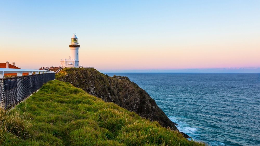 Lighthouse at Byron Bay in New South Wales. 