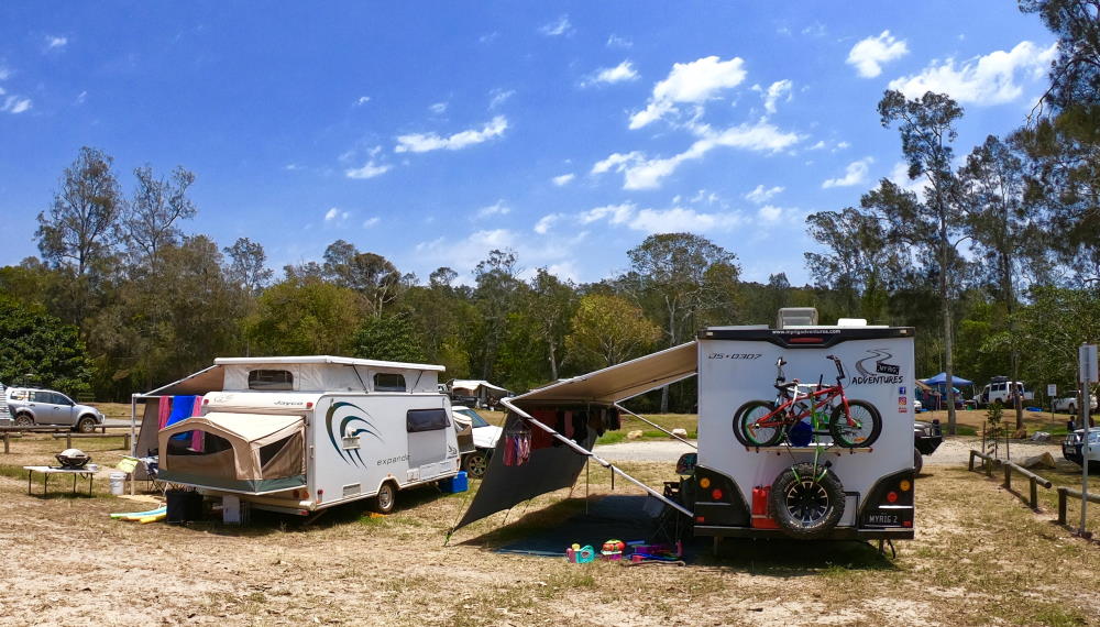 Camping in New South Wales at Gumma Reserve, Macksville