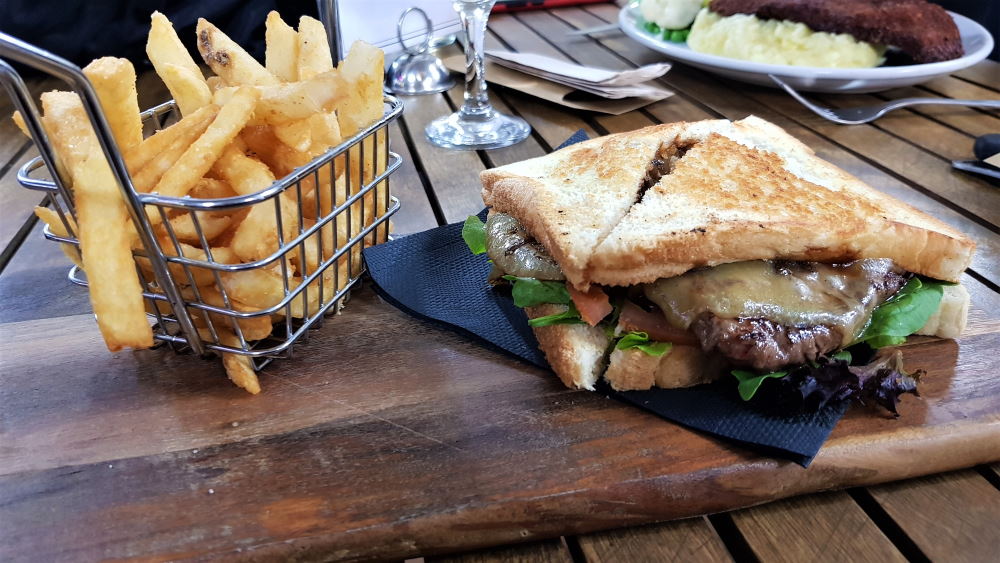 Steak sandwich at Ilfracombe Hotel