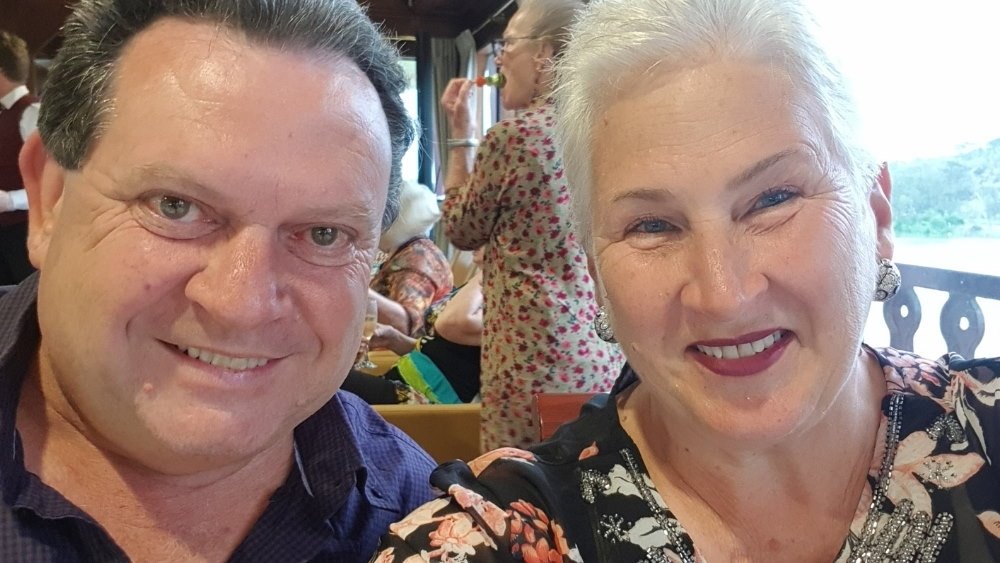 Alan and Ros on the Murray River Cruise