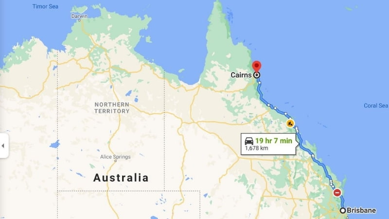 Brisbane to Cairns by car