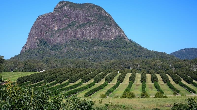 Passing Mount Tibrogargan on our Brisbane to Cairns Road Trip
