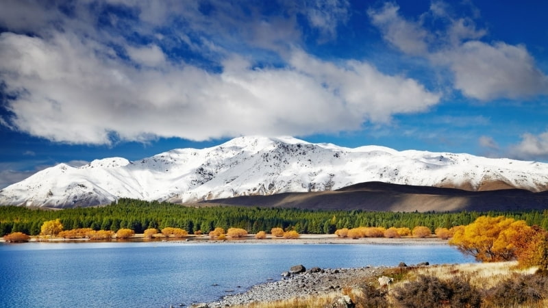 Lake Tekapo a must visit during a campervan road trip of New Zealand