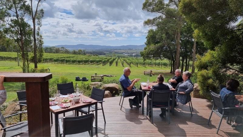 Lunch at Goaty Hill Wines Tasmania
