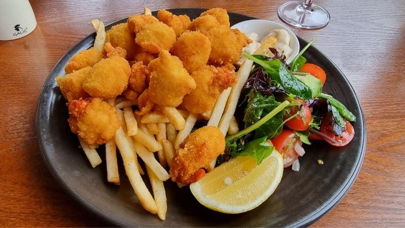 Tasmania Crumbed Scallops from The Ducks Bar and Restaurant Tasmania