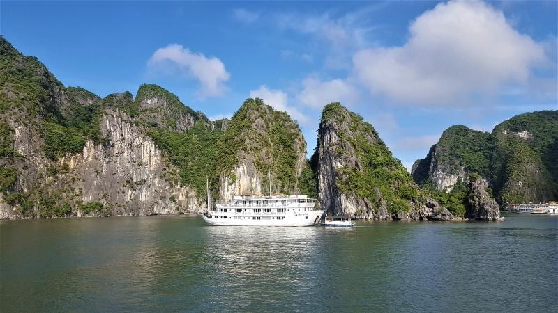 Halong Bay is a UNESCO World Heritage site and a popular day trip from Hanoi