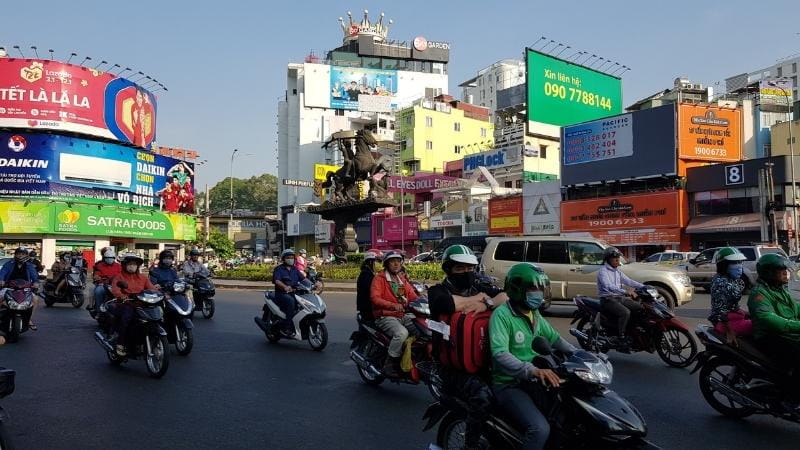 Busy street of Ho Chi Minh City