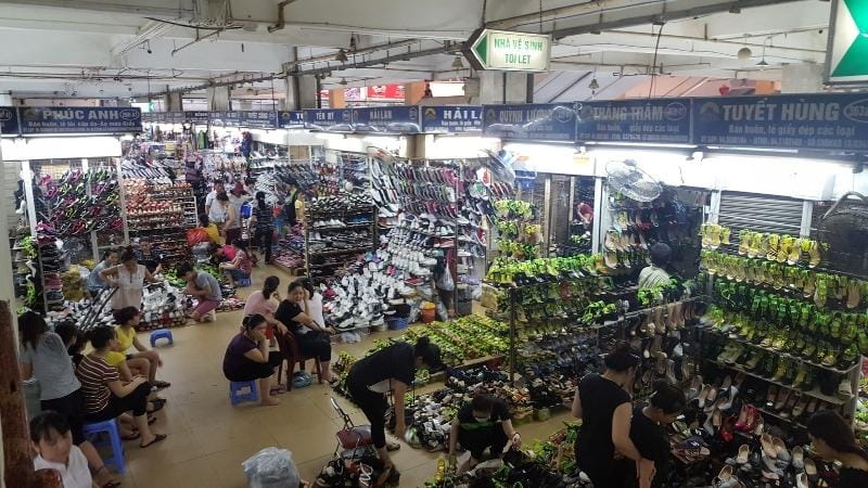 Dong Xuan Market in Hanoi is the place to come for all your shoes, toys, clothing, and textiles