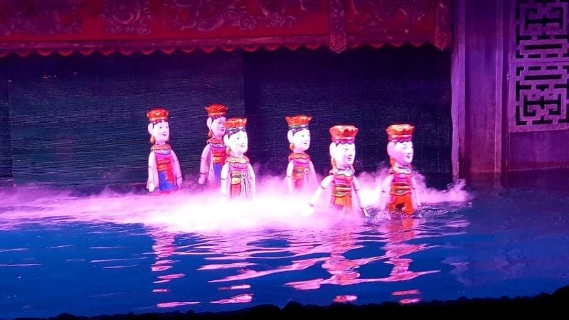 Trang Long Water Puppet Theatre show. A highlight of many day trips in Hanoi