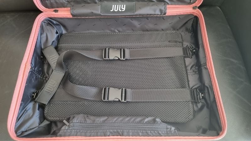 Inside the luggage