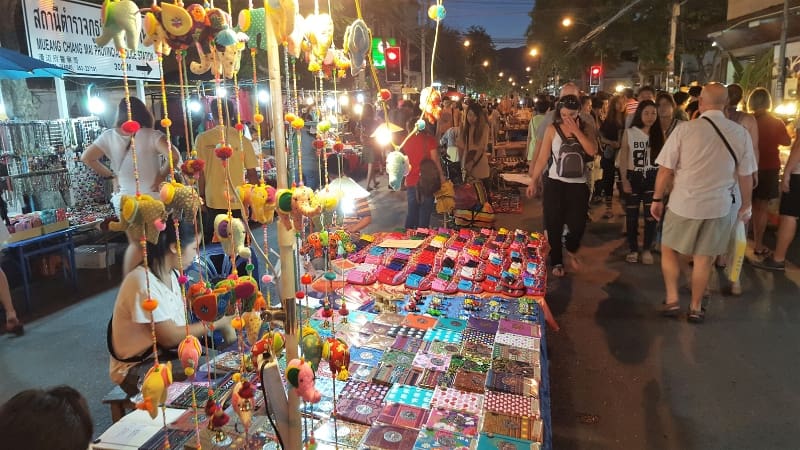 Sunday night walking street market in Chiang Mai