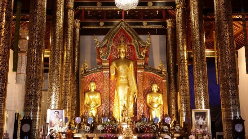 Inside Wat Chedi Luang Worawihan
