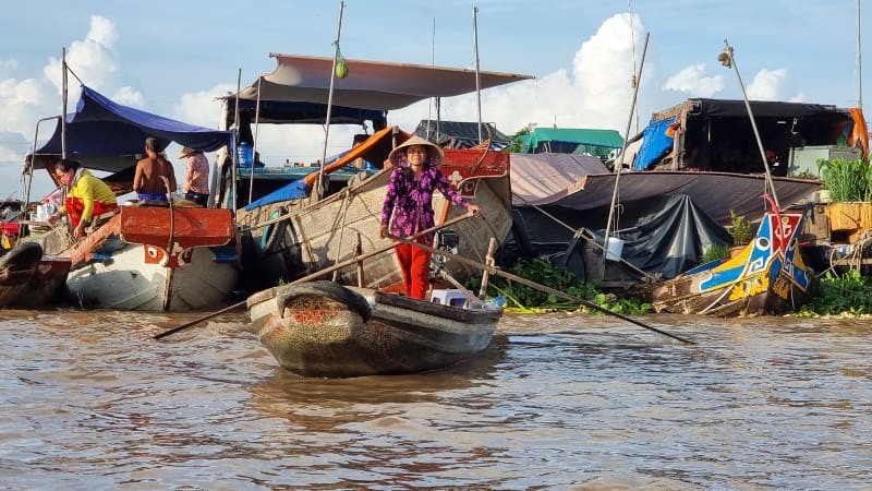 Vietnam tours from Australia Cai Rang Floating Market at Can Tho